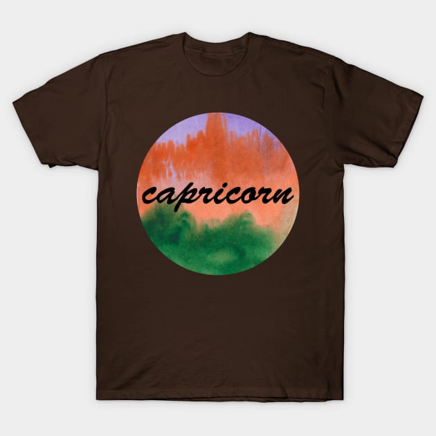 Capricorn zodiac sign T-Shirt by deadblackpony